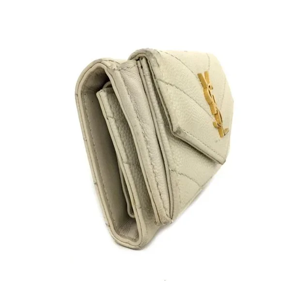 0404188 Saint Laurent Cassandra Leather Mini Trifold Wallet - Picture 2 of 8